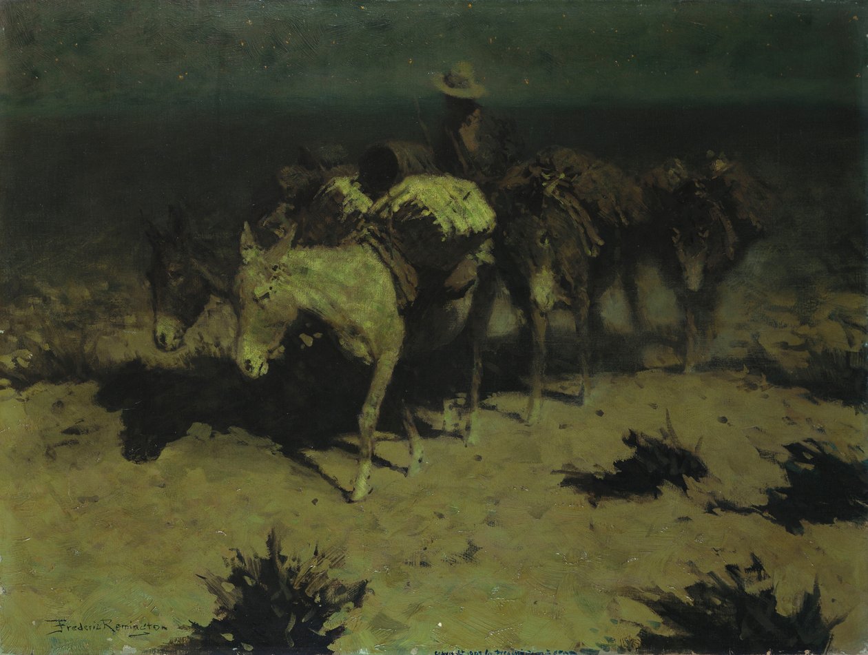 Egy csomagos vonat, 1909 alkotó: Frederic Remington