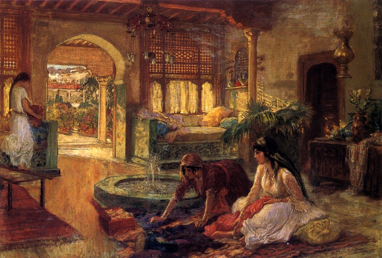 Egy keleti enteriőr, 1900 alkotó: Frederick Arthur Bridgman