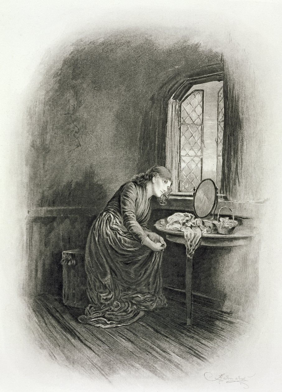 Kis Dorrit, Thomas Archer „Charles Dickens: Pletyka az életéről” című filmből, 1894 körül. alkotó: Frederick Barnard
