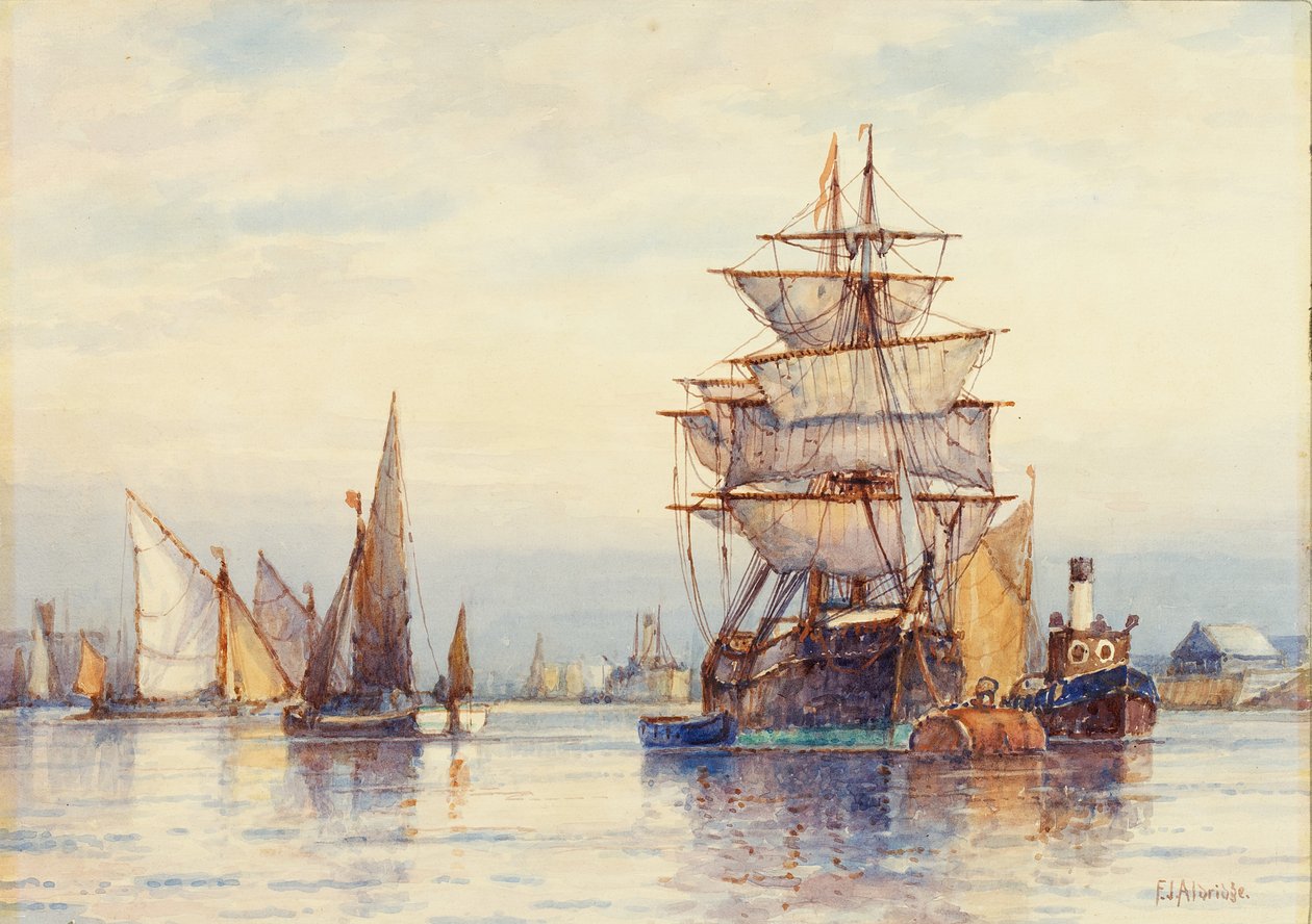A Temzén (wc papíron) alkotó: Frederick James Aldridge