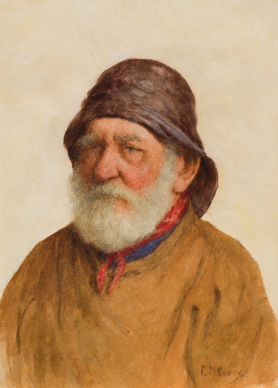 Öreg halász (wc papíron) alkotó: Frederick James McNamara Evans