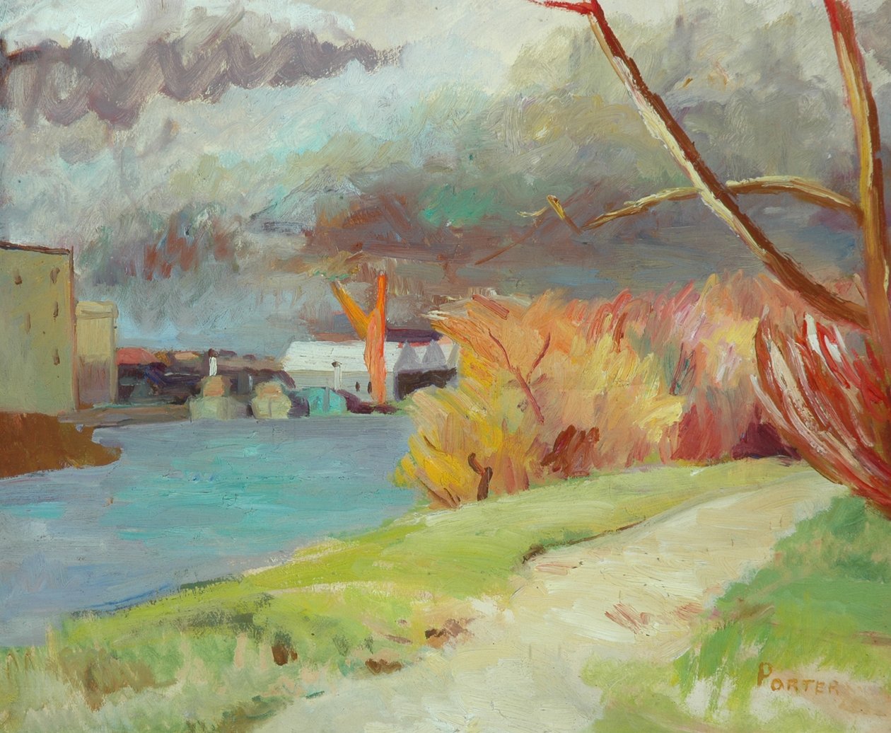 A folyó Kew-nél alkotó: Frederick James Porter