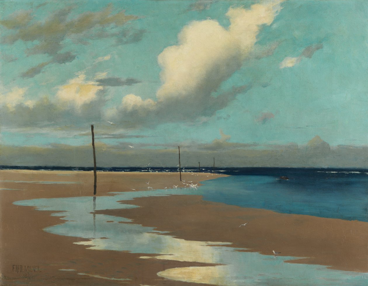 Strand apálykor, 1890 alkotó: Frederick Milner