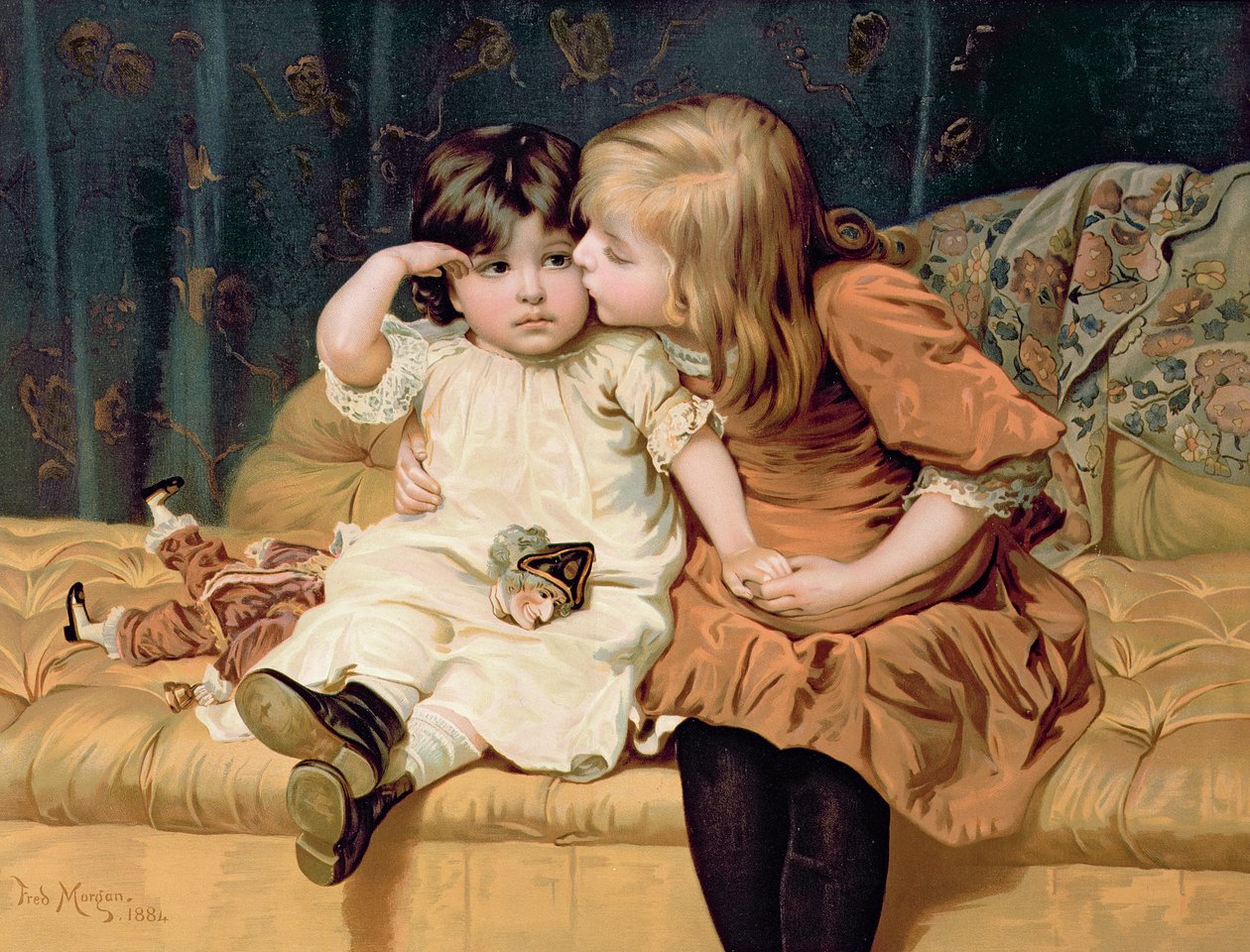Never mind, egy Pears Annualból, 1884 (chromolitho) alkotó: Frederick Morgan