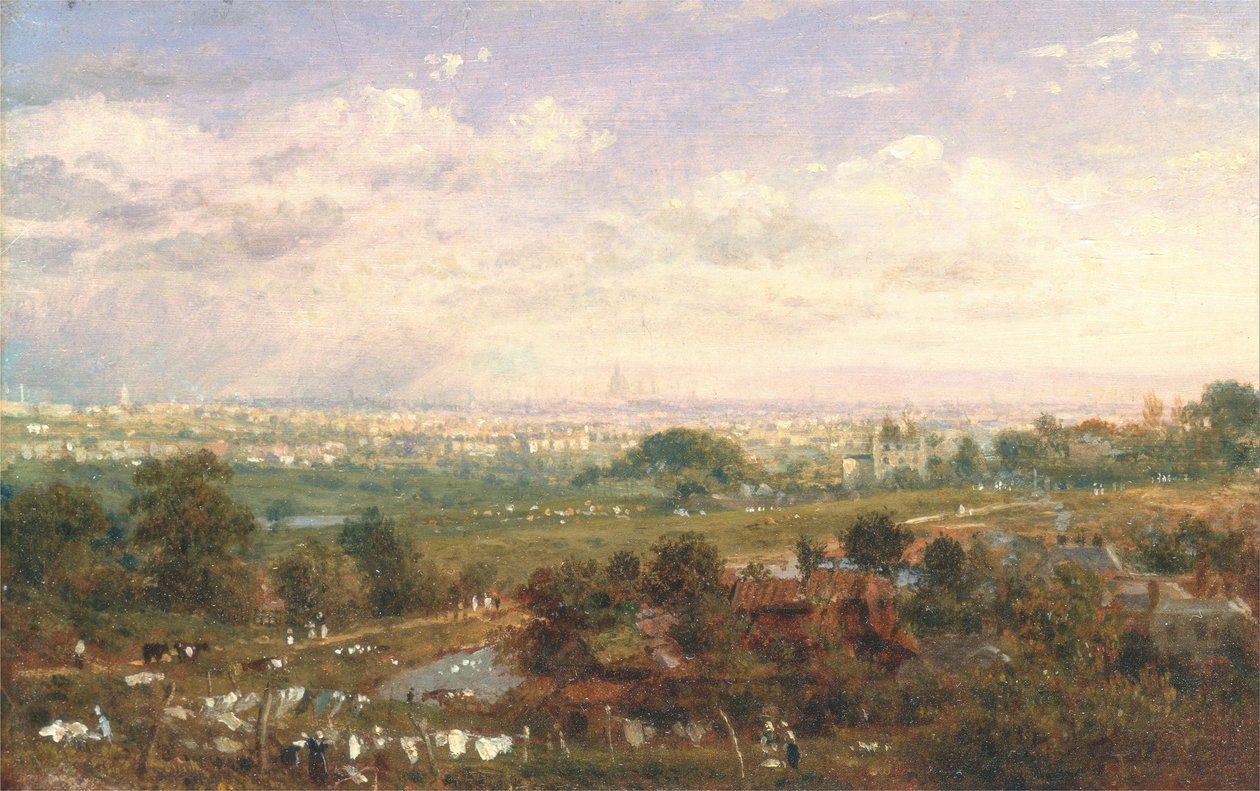 London az Islington Hill felől alkotó: Frederick Nash