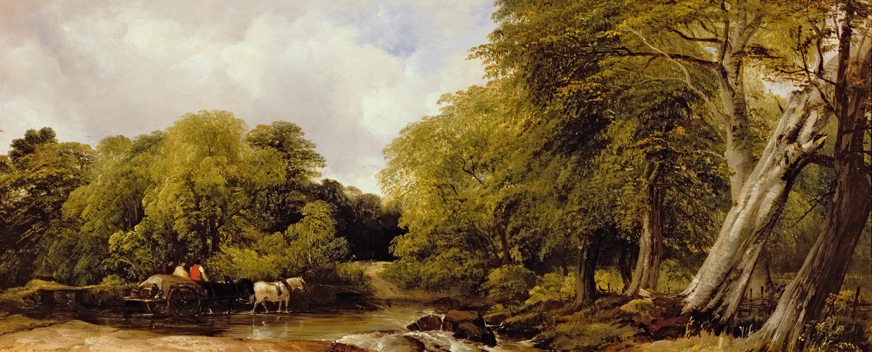 Fás folyami jelenet, 1850 alkotó: Frederick Richard Lee