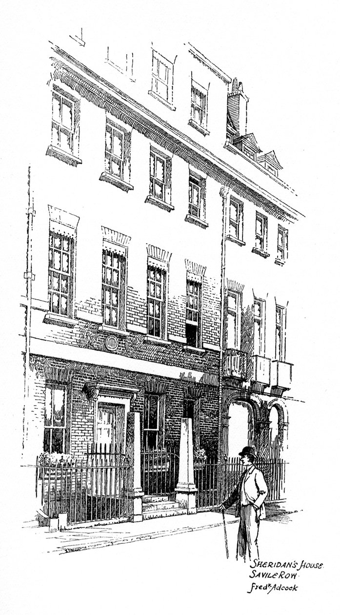 Sheridans ház, Savile Row, London, 1912. alkotó: Frederick Adcock