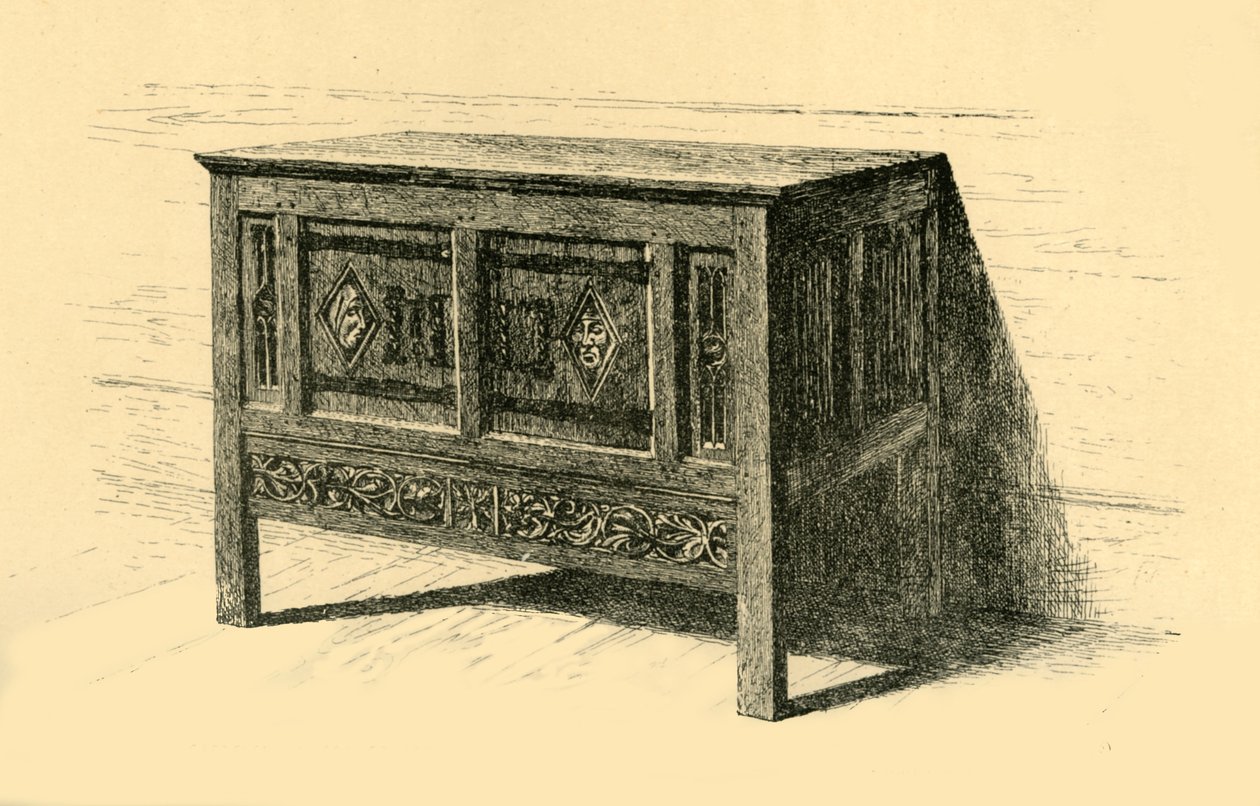 Tölgyfa láda, 1460-1480, 1881. alkotó: Frederick Albert Slocombe