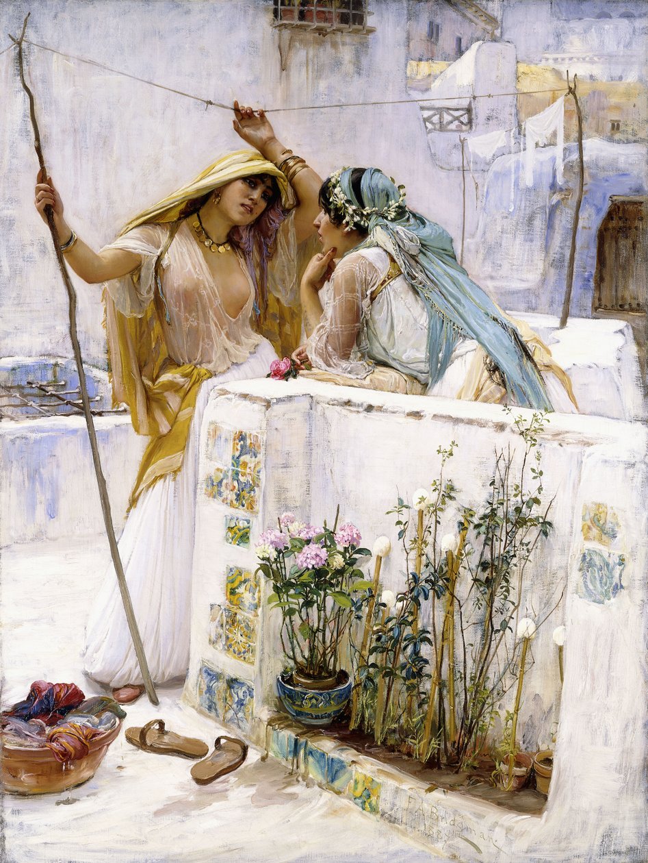 A szomszédok, Algír teraszai, 1887 alkotó: Frederick Arthur Bridgman