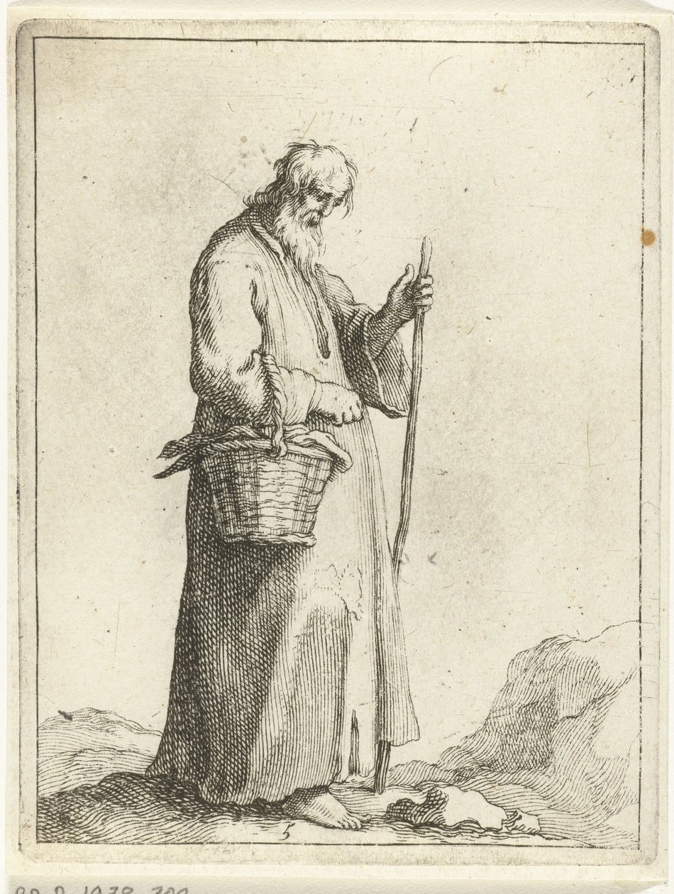 Farmer kosárral 15 kis figura (sorozat címe) alkotó: Frederick Bloemaert