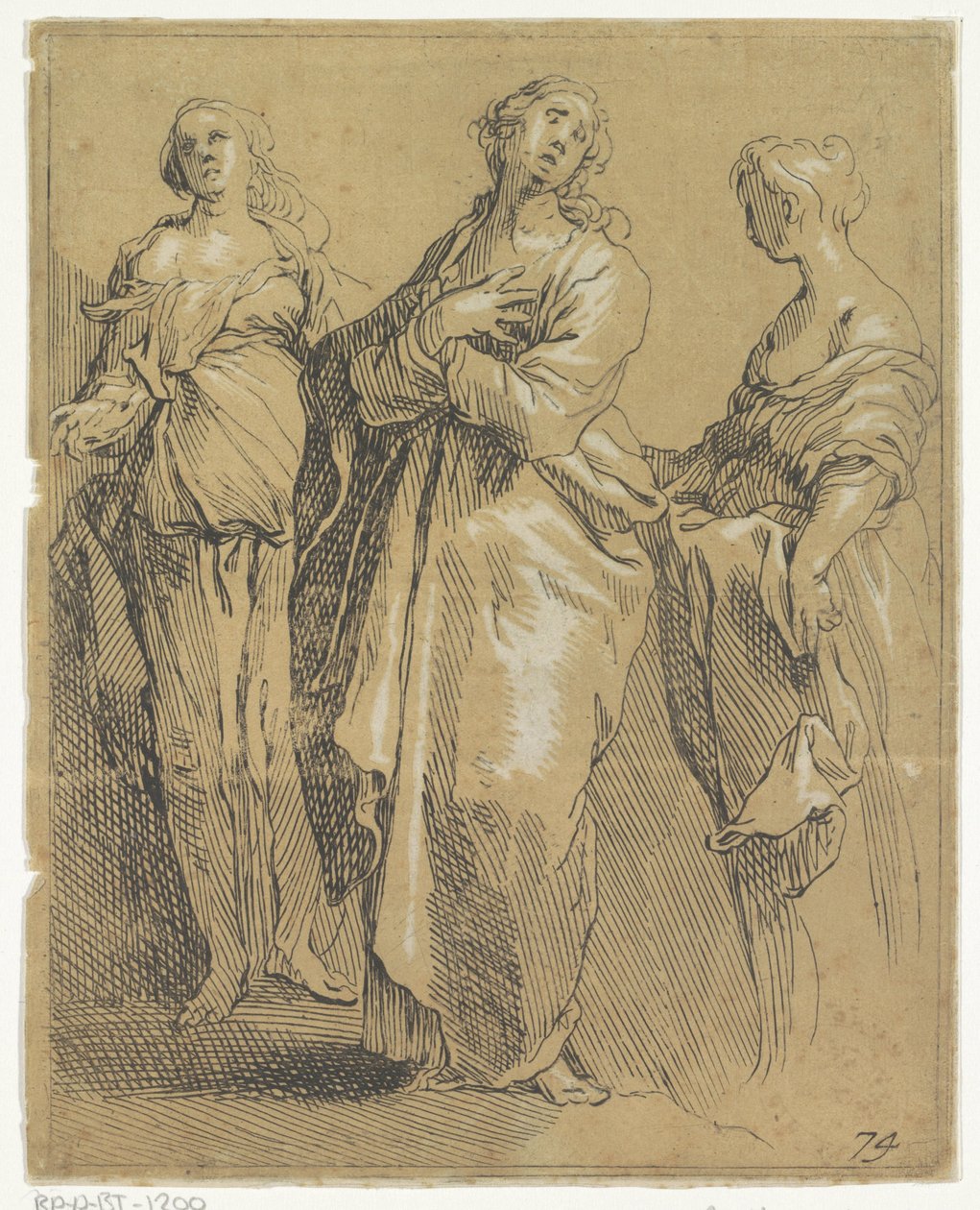 Három álló figura alkotó: Frederick Bloemaert