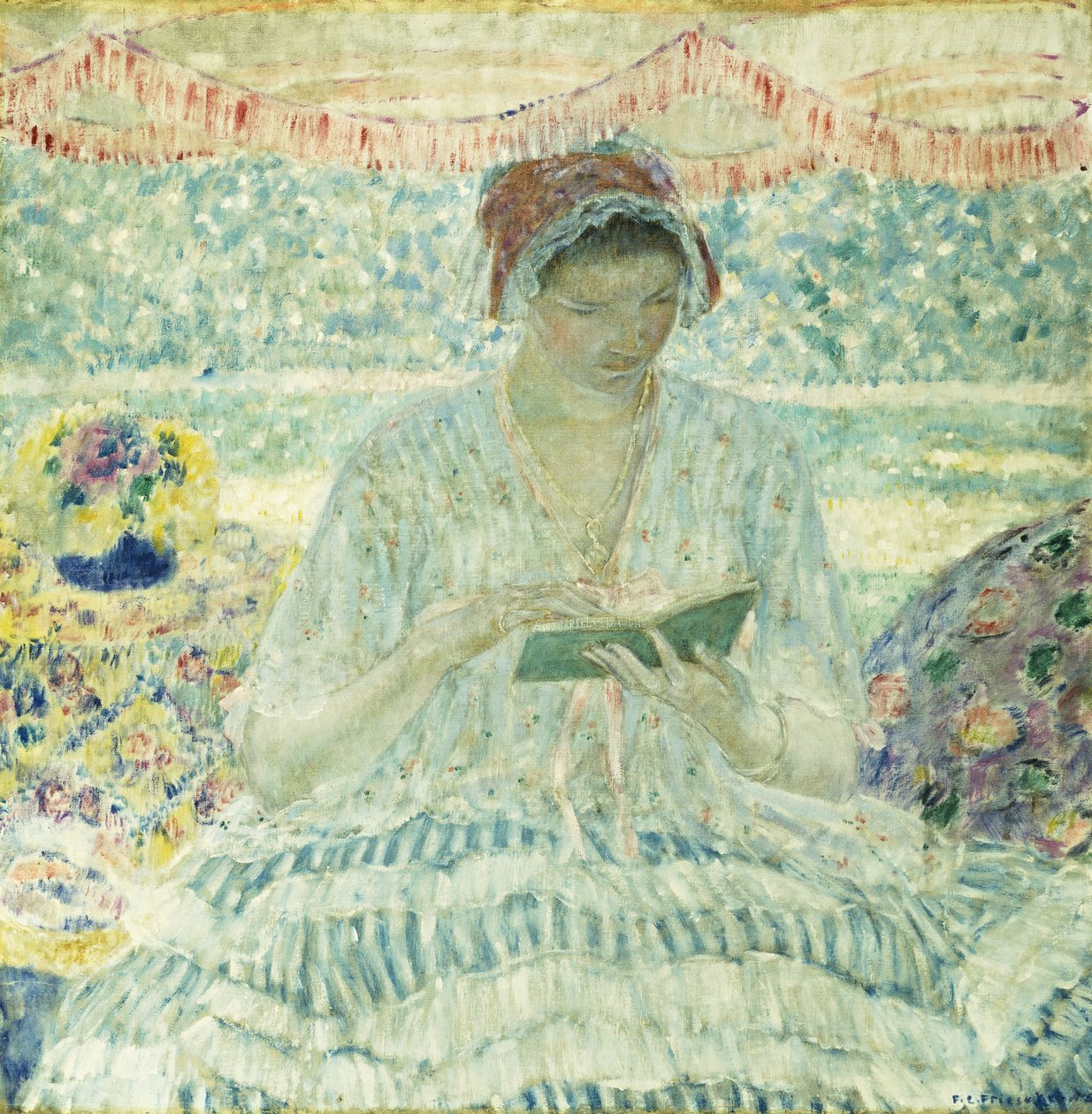 Nyári olvasás alkotó: Frederick Carl Frieseke