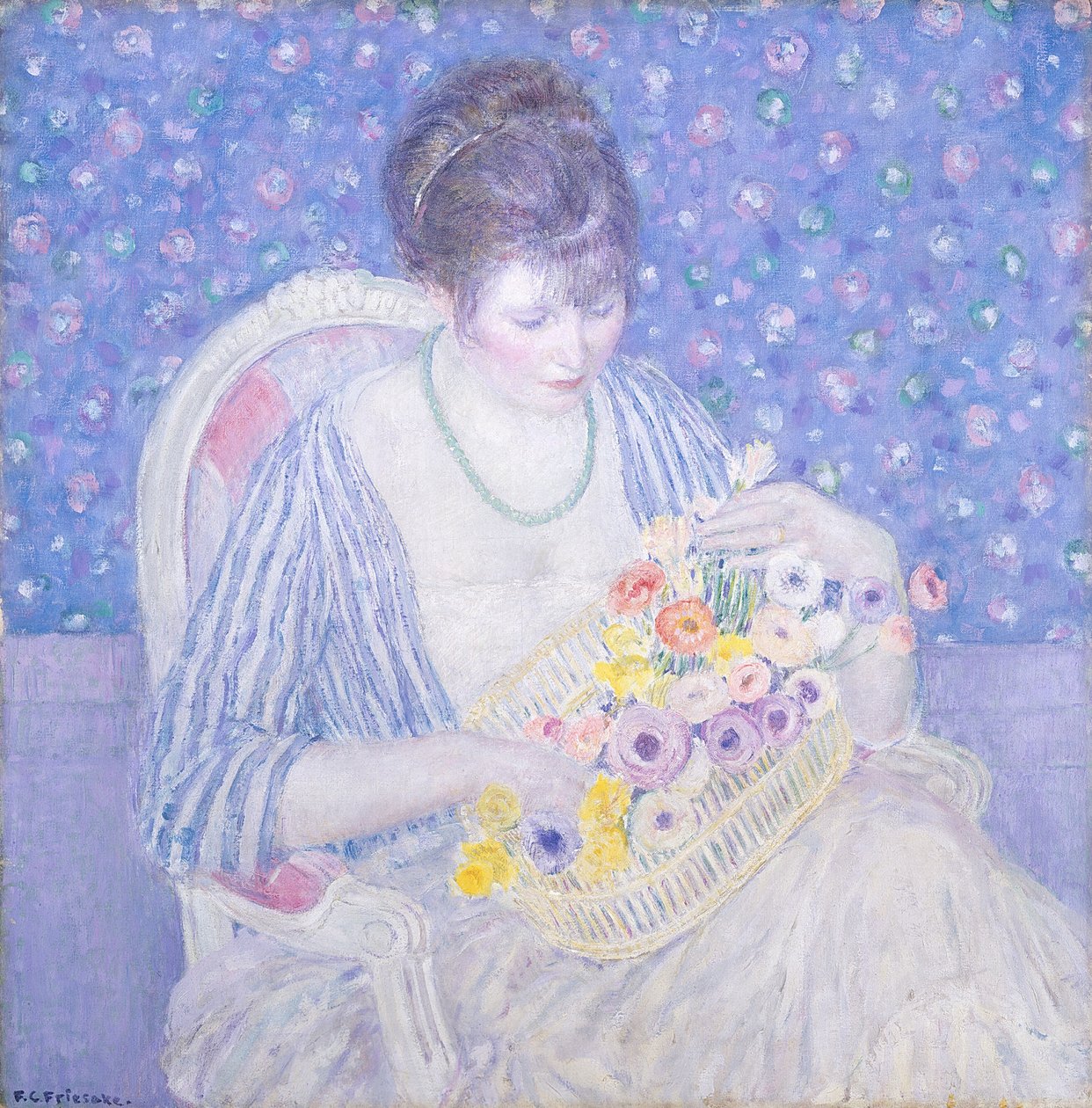 A Virágkosár c. 19131917. alkotó: Frederick Carl Frieseke