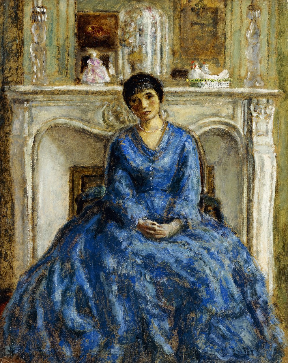 A kék ruha alkotó: Frederick Carl Frieseke