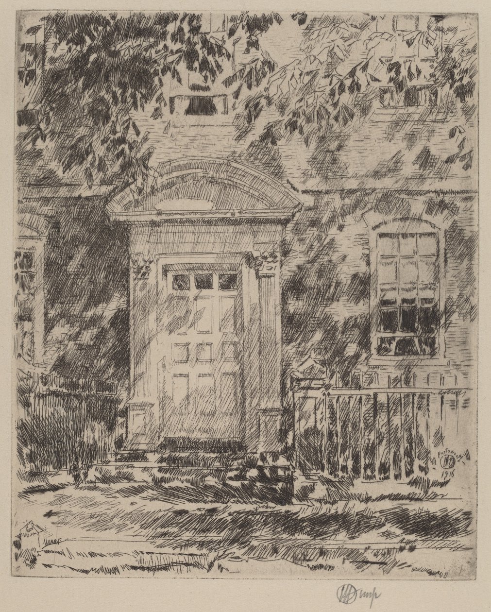 Portsmouth Doorway, 1916. alkotó: Frederick Childe Hassam