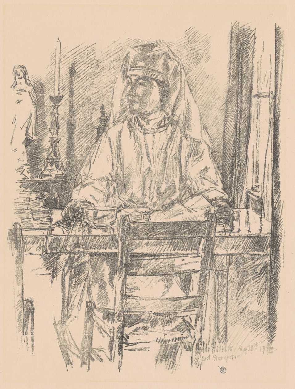 Vöröskeresztes nővér, 1918. alkotó: Frederick Childe Hassam