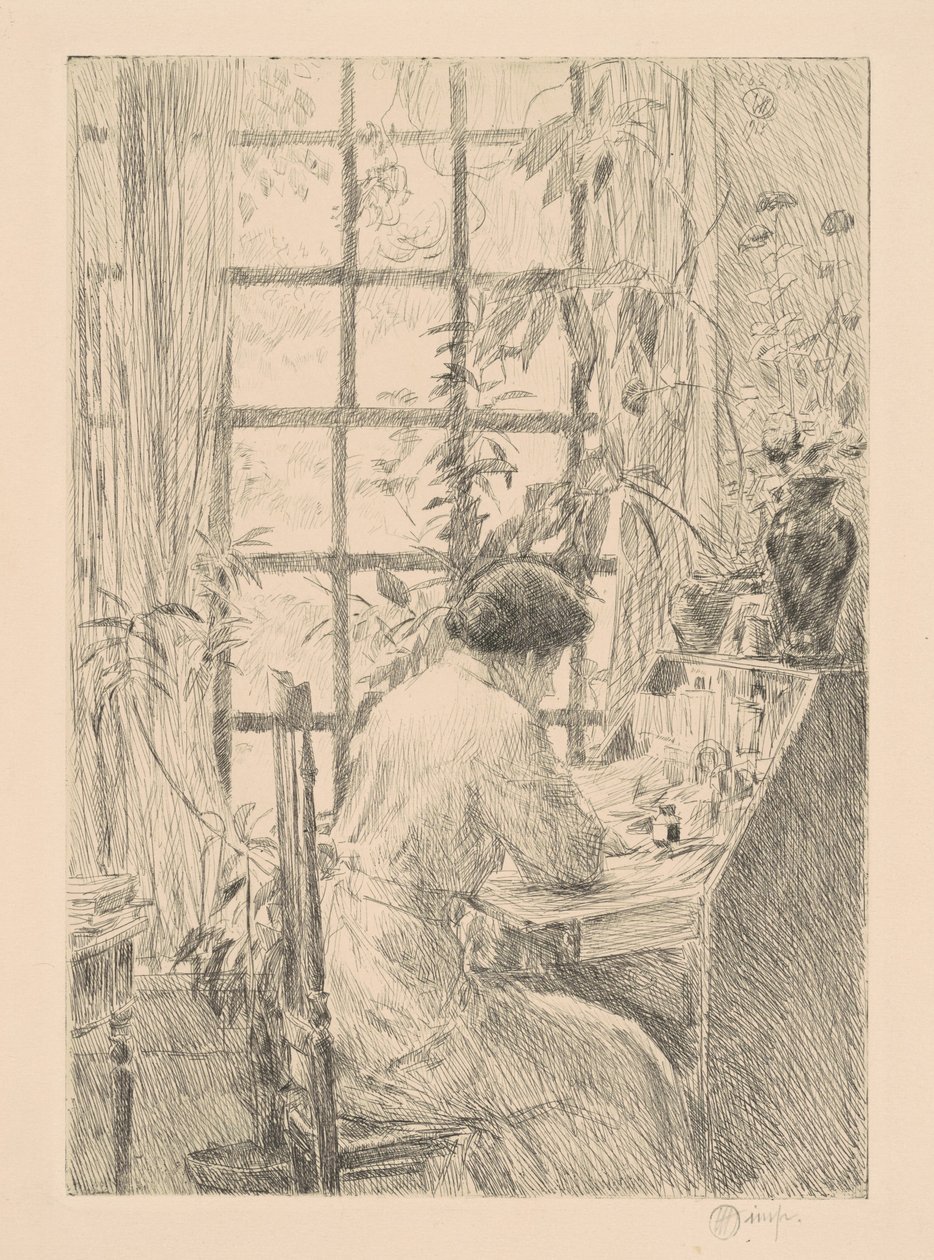 Az íróasztal, 1915. alkotó: Frederick Childe Hassam
