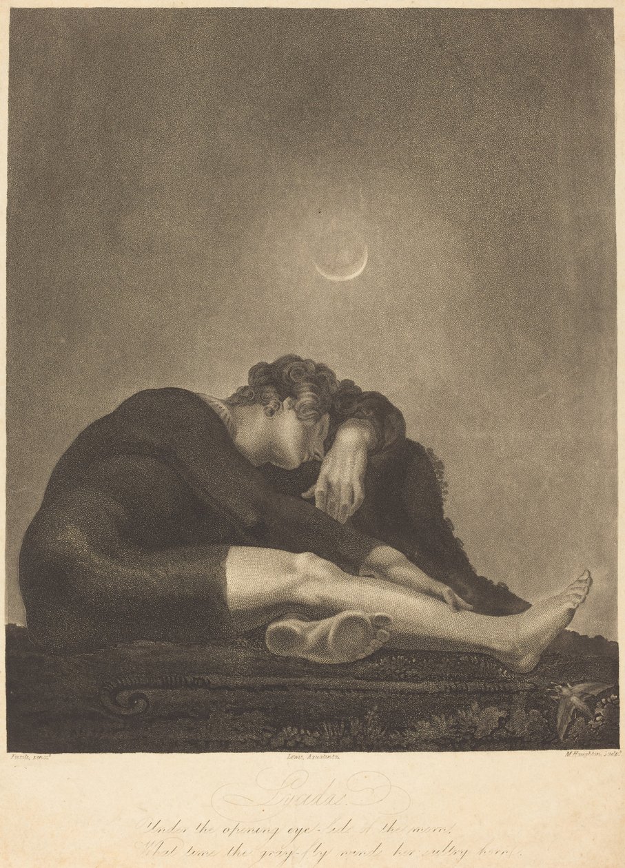 Lycidas alkotó: Frederick Christian Lewis I and Moses Haughton II after Henry Fuseli; published by Moses Haughton II