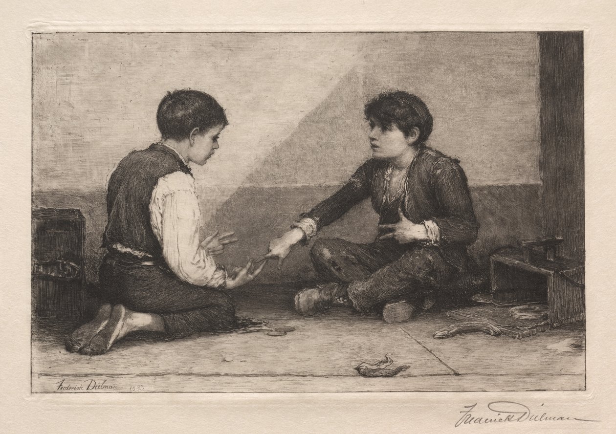 A Mora-játékosok, 1883. alkotó: Frederick Dielman