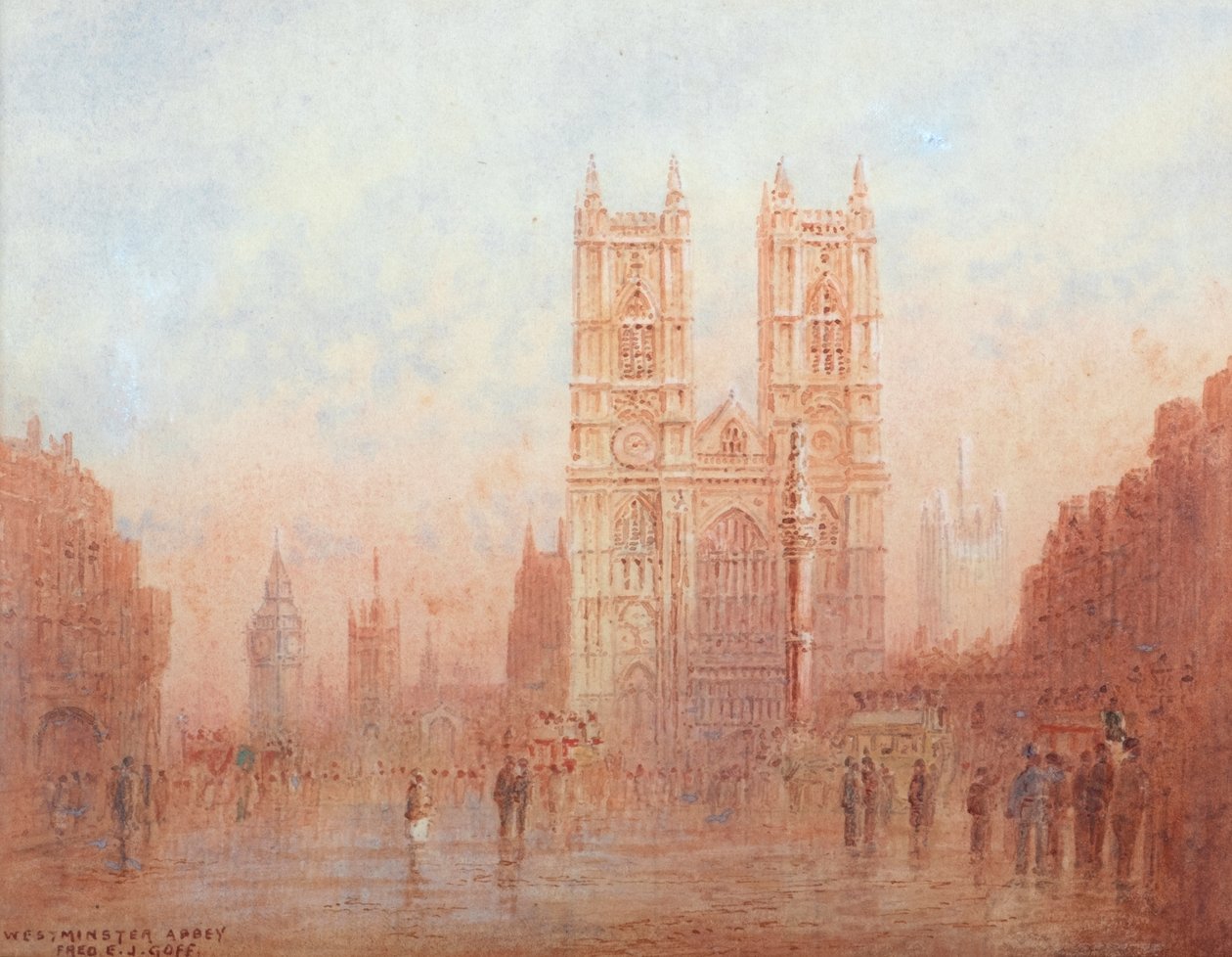 Westminster apátság (akvarell) alkotó: Frederick E.J. Goff