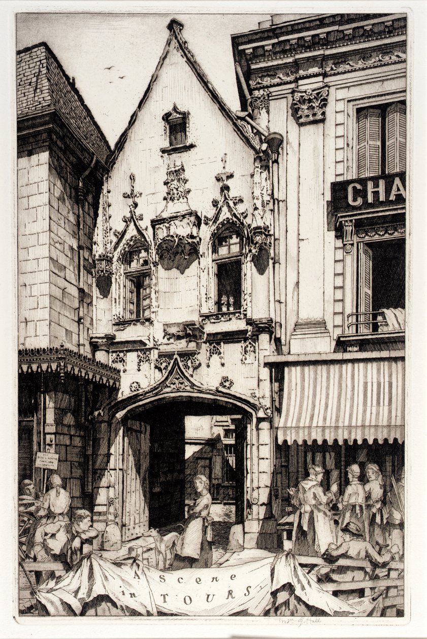Egy jelenet Tours-ban alkotó: Frederick G. Hall