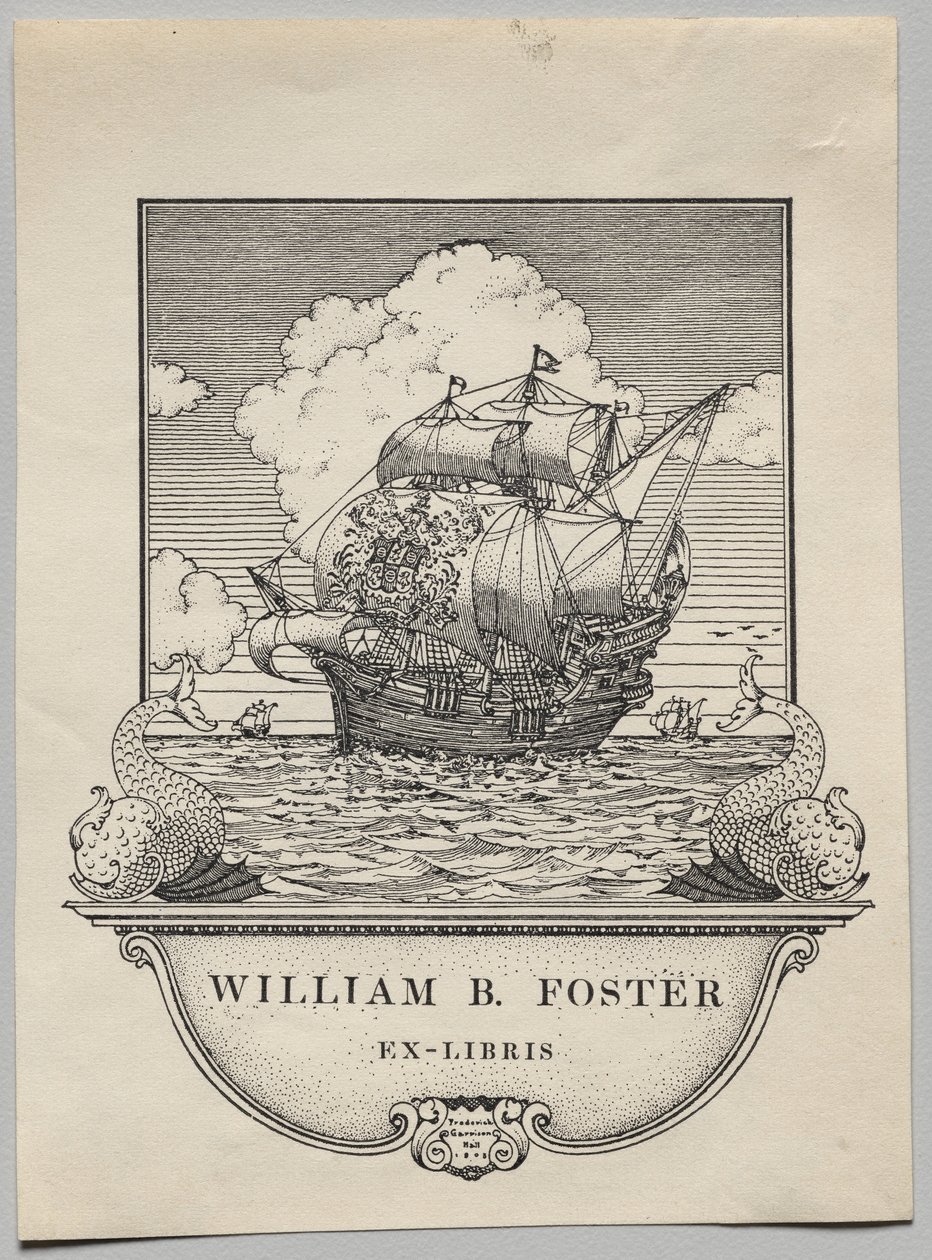 Könyvtábla: William B. Foster alkotó: Frederick Garrison Hall