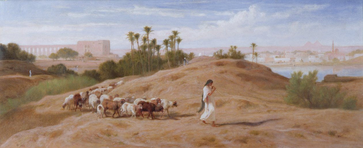 Kecskecsorda Kairó közelében alkotó: Frederick Goodall