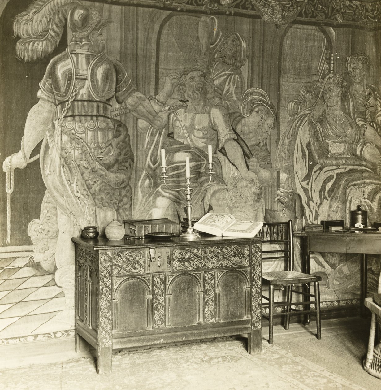 Kelmscott Manor: Kelmcott Kelmotto: Gobelin részletek alkotó: Frederick H. Evans