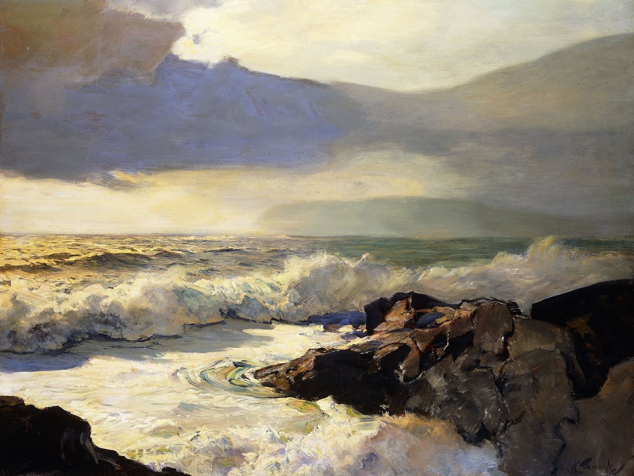 Esőfelhők és a tenger alkotó: Frederick Judd Waugh