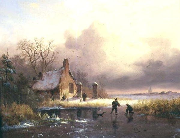 Téli táj alkotó: Frederick Marianus Kruseman