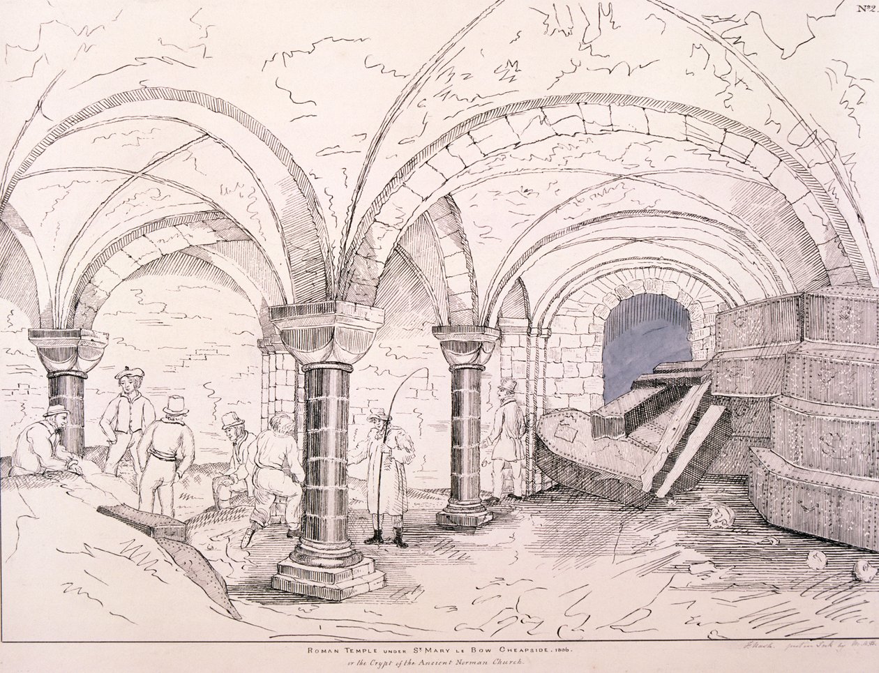 St Mary-le-Bow kriptája, 1819 alkotó: Frederick Nash