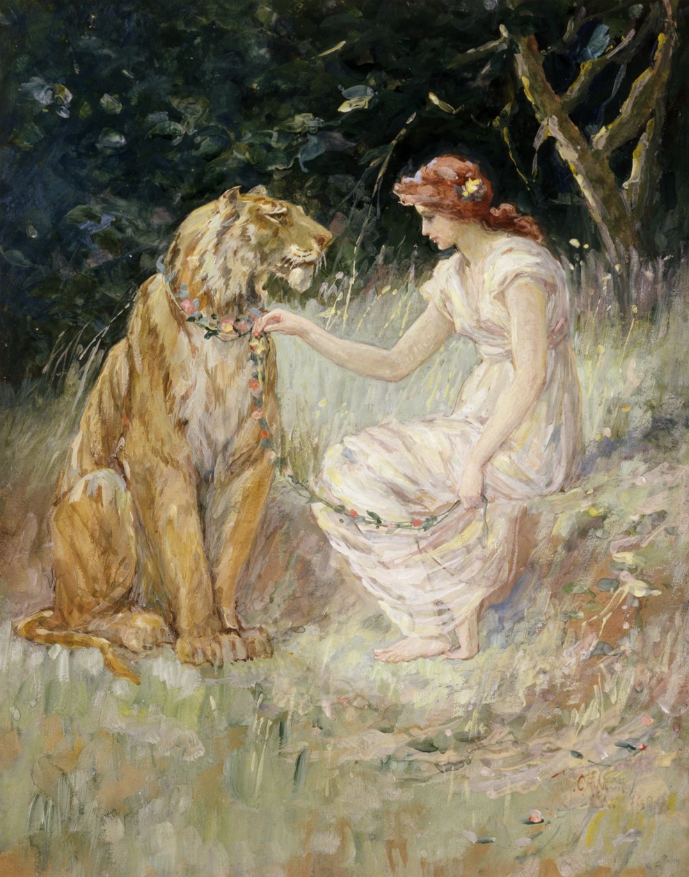 Hölgy és a tigris, 1900. alkotó: Frederick Stuart Church
