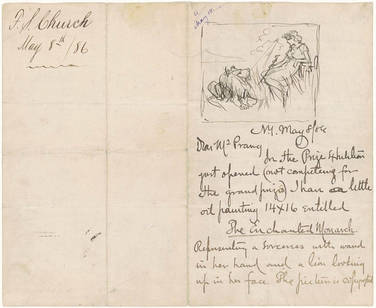 Tanulmány az „Elvarázsolt uralkodó” után alkotó: Frederick Stuart Church