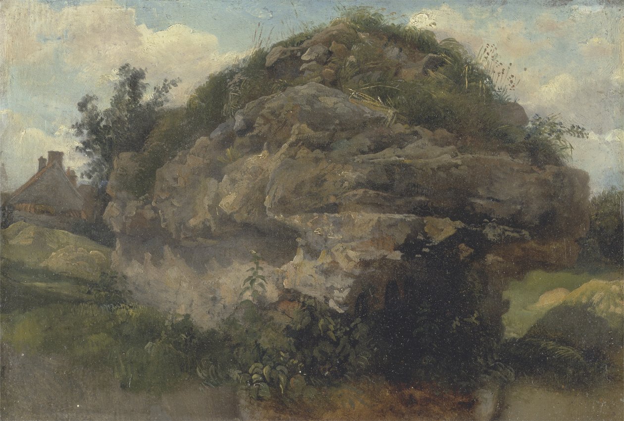 Rocky Hillside, 1830 körül (olaj, malomdeszka) alkotó: Frederick Waters Watts