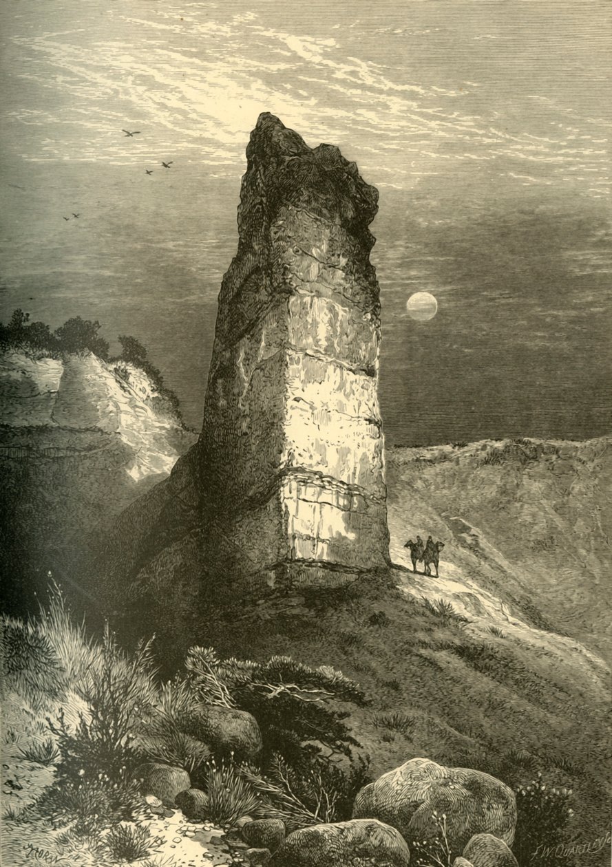 "Monument Rock, Echo Canyon", 1874. alkotó: Frederick William Quartley