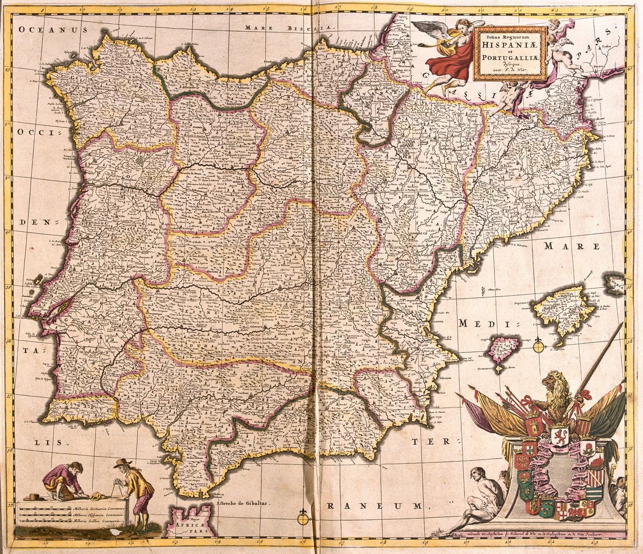 Spanyolország és Portugália alkotó: Frederick de Wit