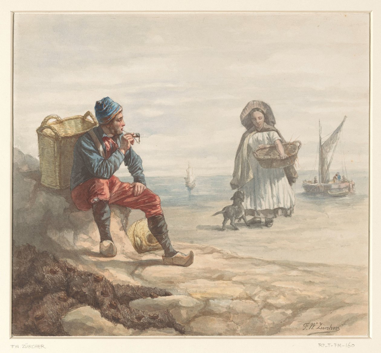 Halászok a tengerparton alkotó: Frederik Willem Zürcher