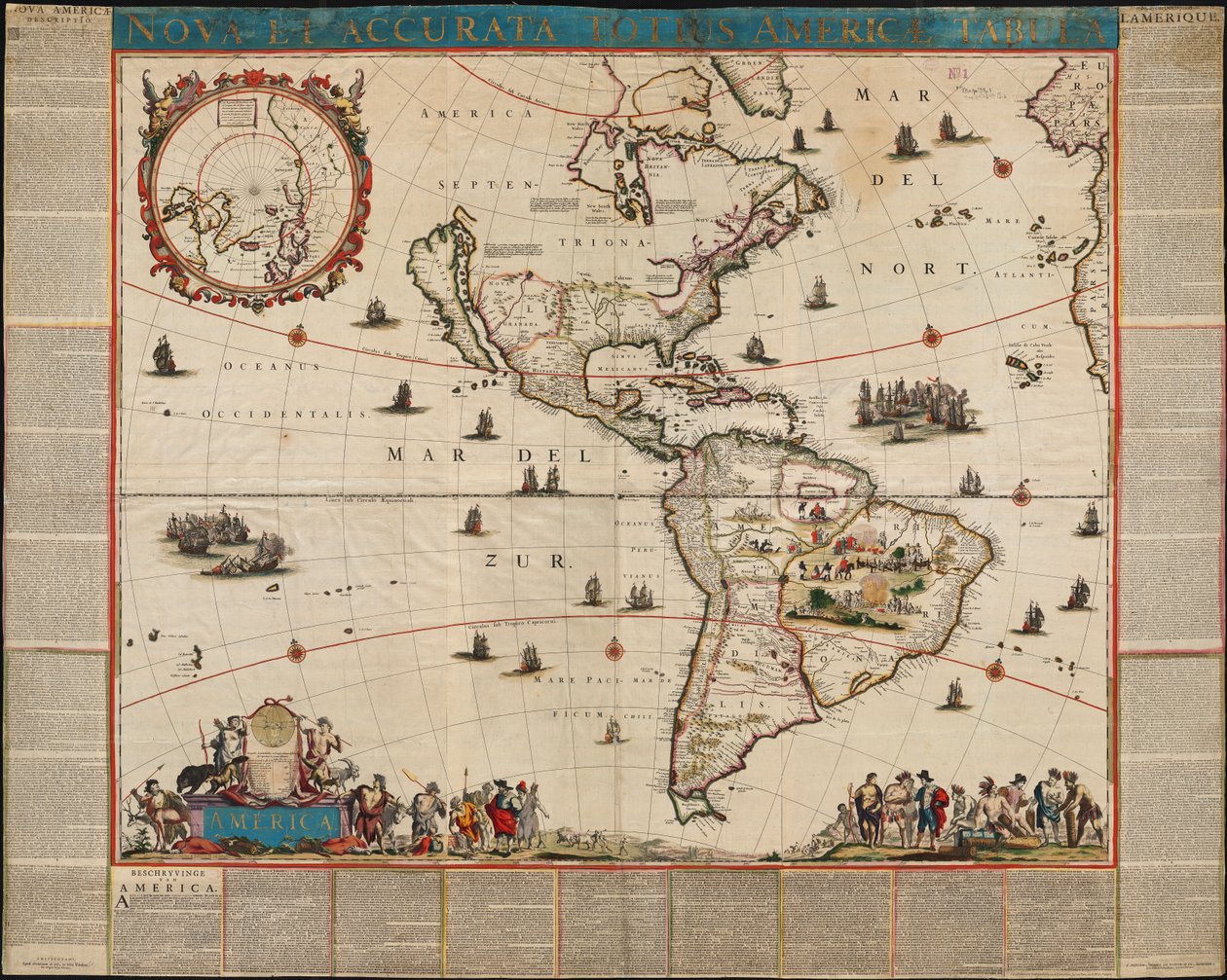 Noua et accurata totius Americae totius tabula alkotó: Frederik de Wit
