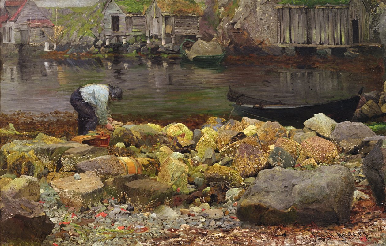 A Fisher Shack mellett alkotó: Fredrik Kolstoe