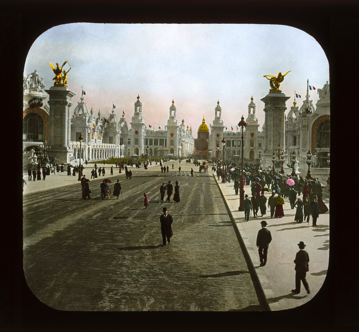 Párizsi Kiállítás: Esplanade des Invalides, Párizs, 1900 (lámpás csúszda) alkotó: French Photographer