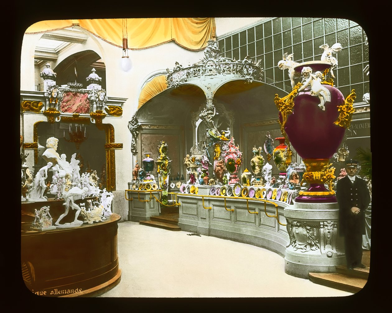 Párizsi Kiállítás: Királyi Porcelánmanufaktúra, Német Porcelánkiállítás, 1900 (lámpás dia) alkotó: French Photographer