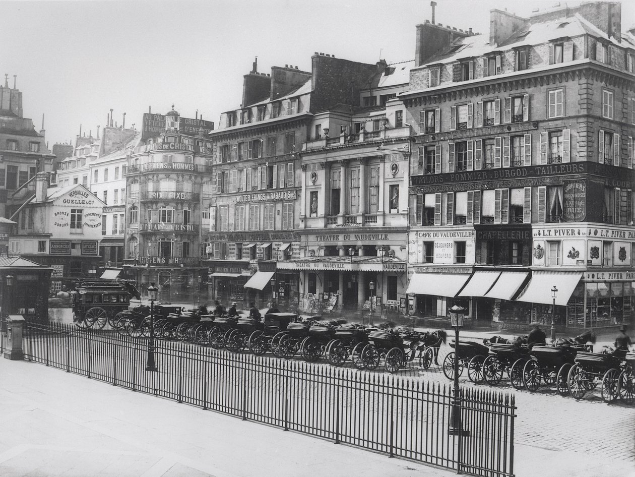 Place de la Bourse, Párizs, 1860-70 körül alkotó: French Photographer