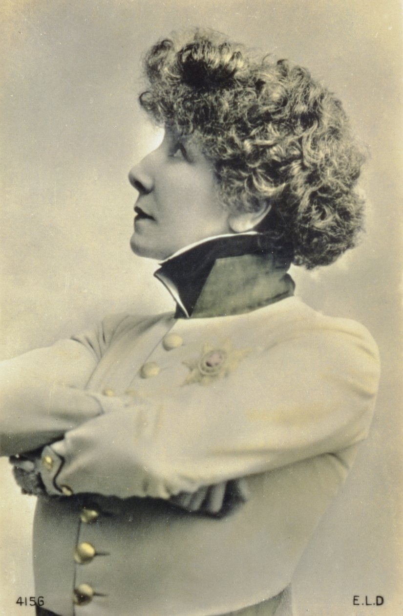 Képeslap Sarah Bernhardt színésznővel (1844-1923) alkotó: French Photographer