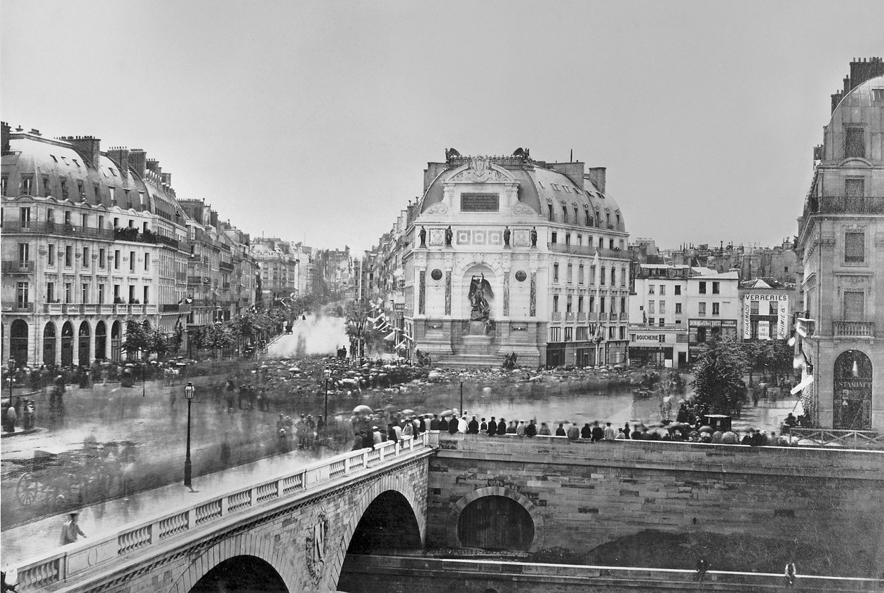 A Fontaine Saint-Michel felavatása, 1860 alkotó: French Photographer