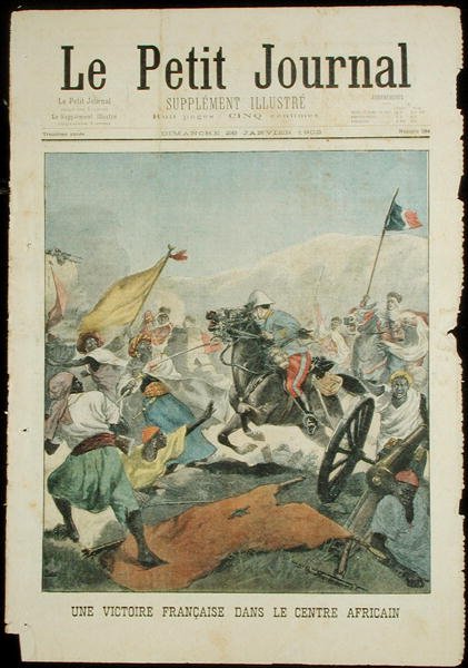 Francia győzelem Közép-Afrikában, a Le Petit Journal 1902. január 26-i számából. alkotó: French School