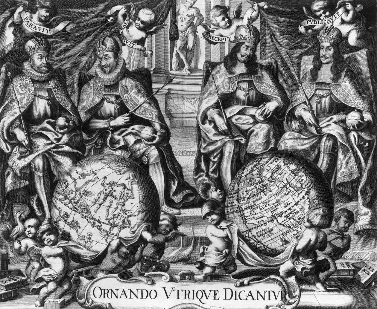 Allegória II. Rudolffal (1552-1612) római római császár és utódai 1. Mátyás (1557-1619), II. Ferdinánd (1578-1637) és III. Ferdinánd (1608-1657) alkotó: French School