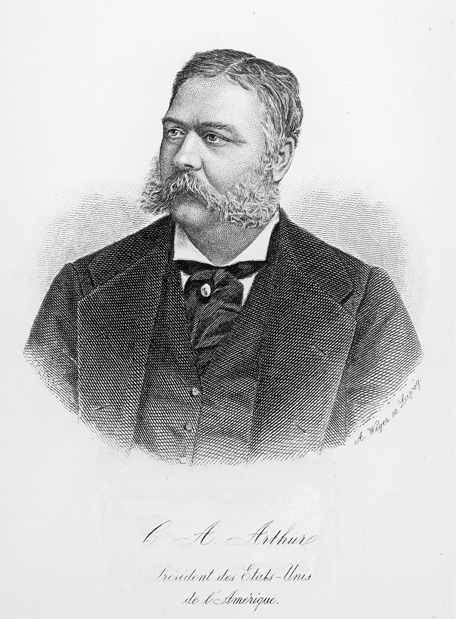 Chester Alan Arthur (1829-86), A. Weger metszete alkotó: French School