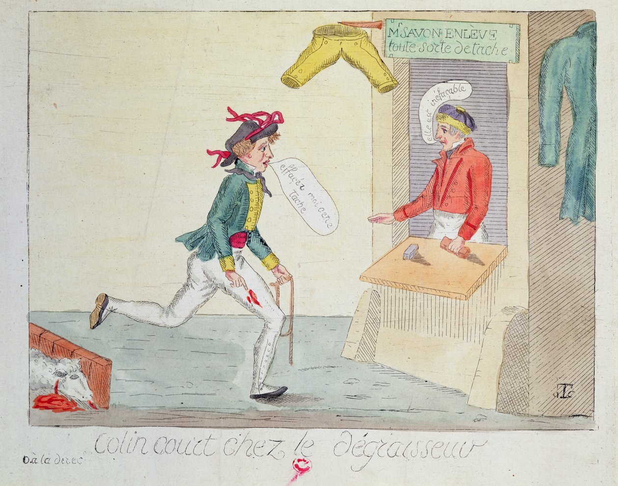 Colin Court a folteltávolítóknál, 1814 alkotó: French School