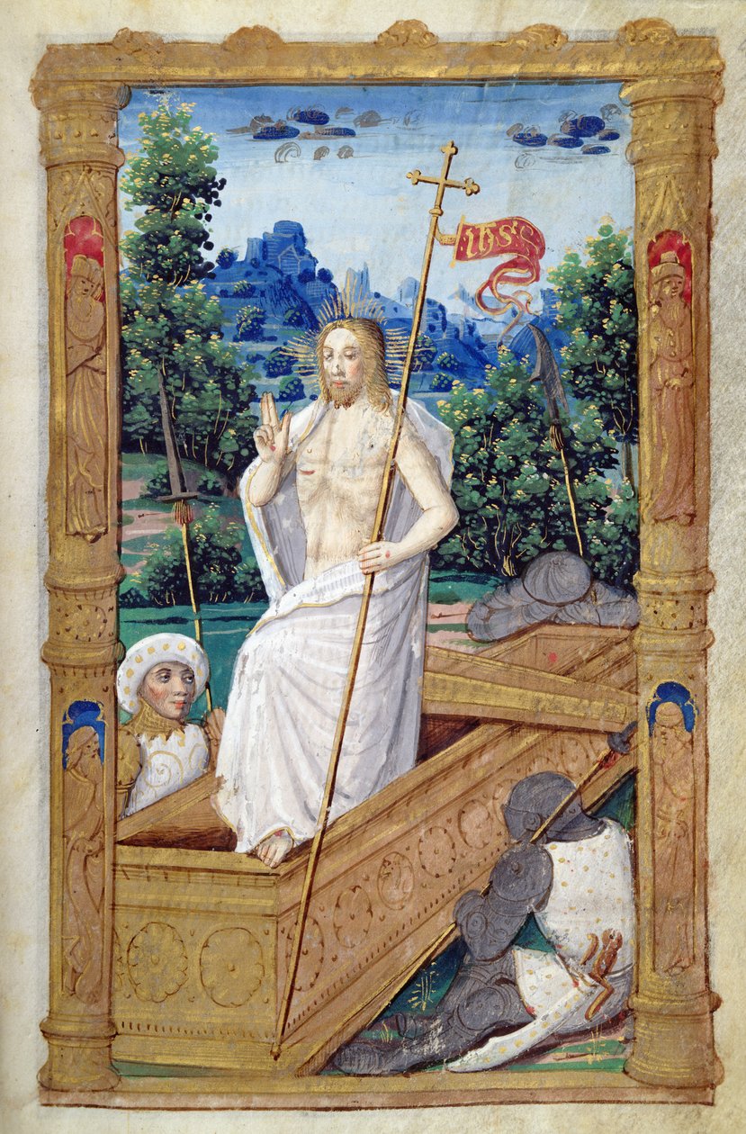 Dol.45r The Resurrection, a Heures a l