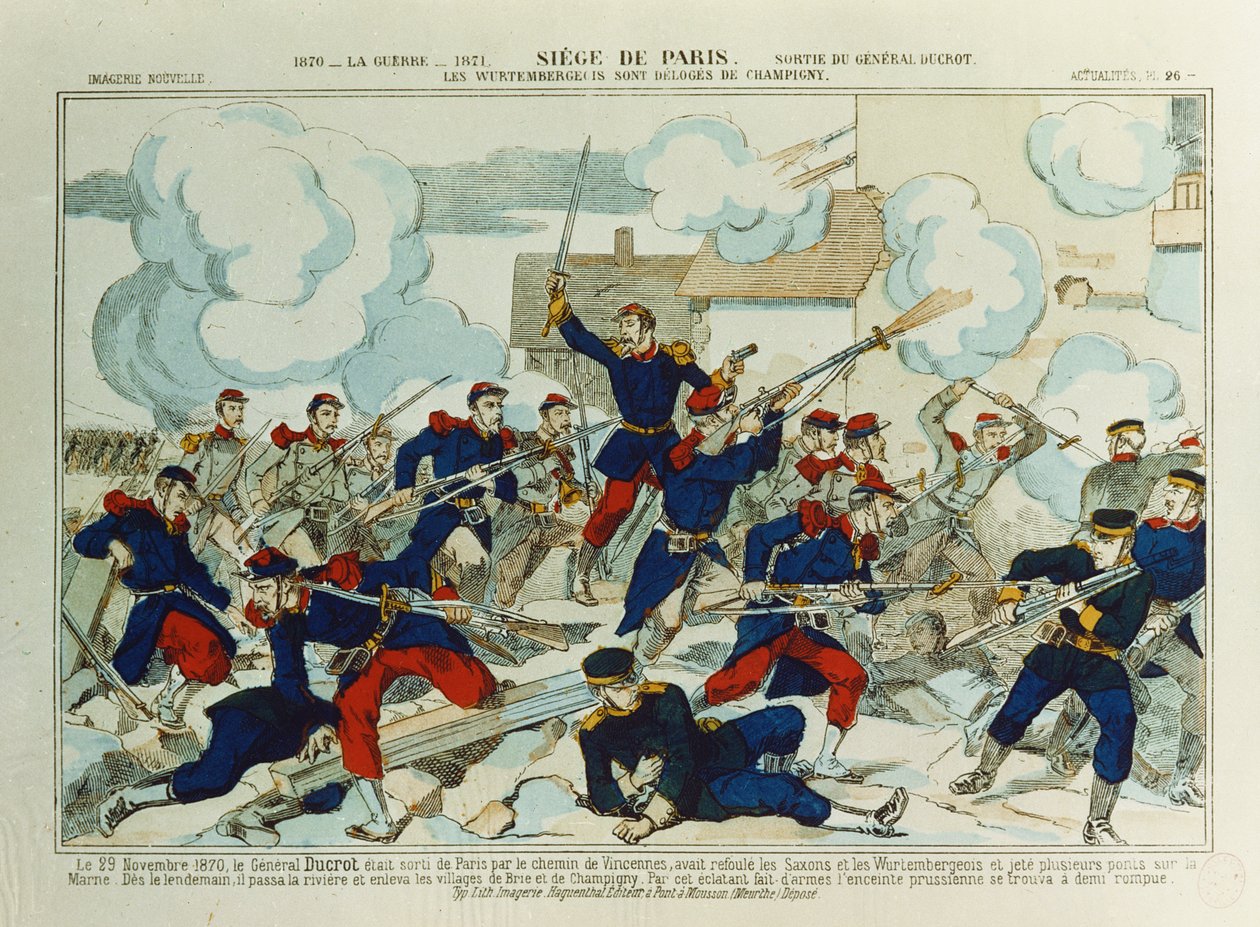 Ducrot tábornok (1817-82) a champigny-i csatában, 1870. január 29. alkotó: French School